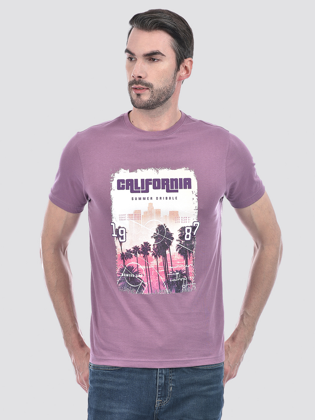 Numero Uno Men Graphic Print Purple T-Shirt